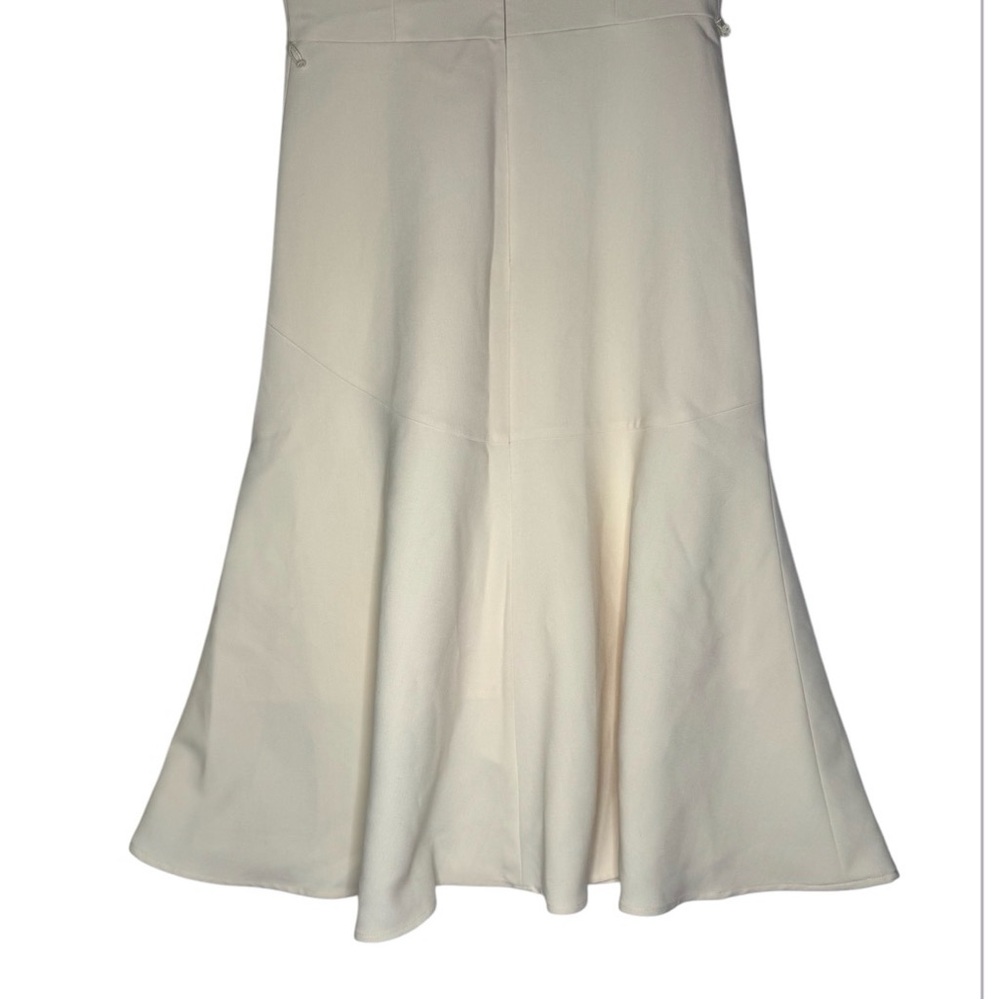 GAL MEETS GLAM Cecilia Cream Crepe Dress | Size: 4 - Picture 7 of 12